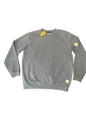 Carhartt Loose Fit Midweight Crewneck Sweatshirt Mens L Gray Workwear New